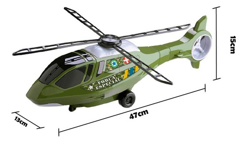 Game Line Bs Resgate Helicóptero Bs Toys - 323 Cor Verde Personagem Helicóptero com Boneco
