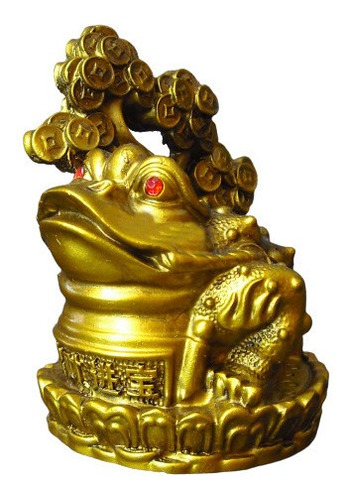 Figura De Rana Con Arbol Feng Shui Prosperidad Y Abundancia