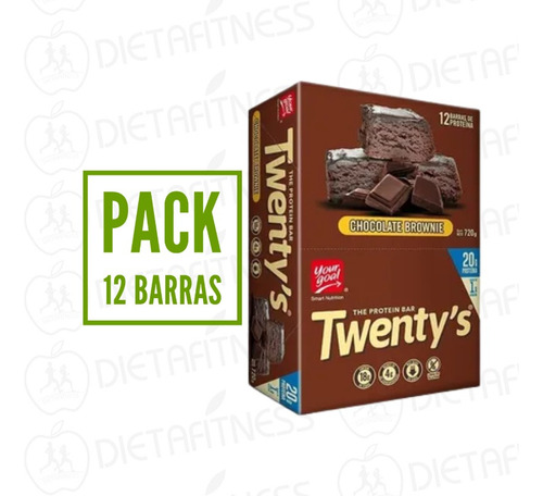 Twenty Chocolate Brownie - 12 Barra De Proteina Dietafitness