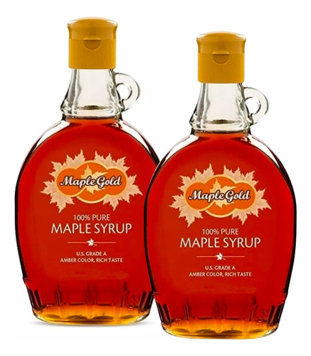 Maple Syrup Maple Gold 250 Ml. Jarabe De Arce Pack X2