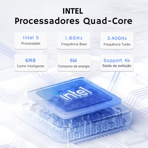 Mini Pc Desktop Cabe No Bolso Intel Core I5 Ssd 256 M.2 8gb
