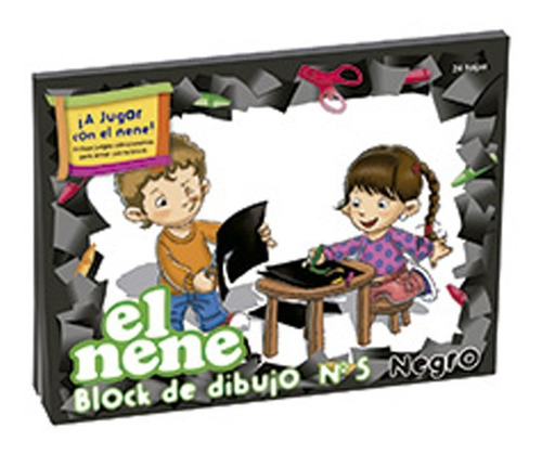 Block De Dibujo Negro El Nene N°5 X 20 Hojas Negras