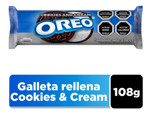 Galletas Oreo® Rellenas Sabor Cookies & Cream 108g