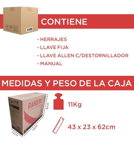Imagen 7 de 10 de Bicicleta Fija Tradicional Randers Arg-101 Con Monitor 100kg