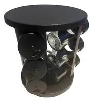 Comprar Porta Condimento Giratório 360. Vidro Com Tampa Preta Preto