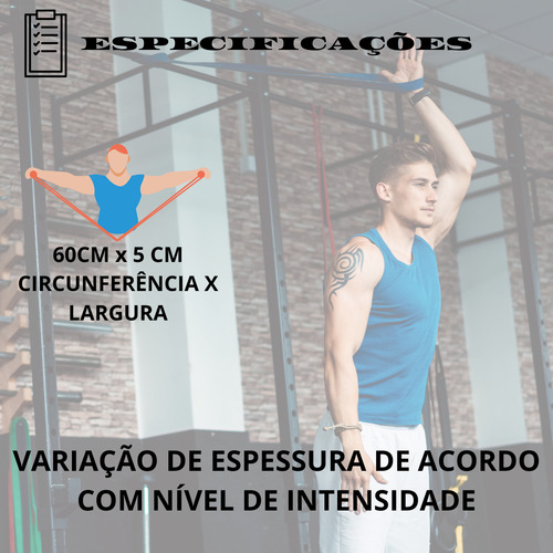 Kit 5 Faixa Elástica Super Mini Band Para Treino Exercícios Branco