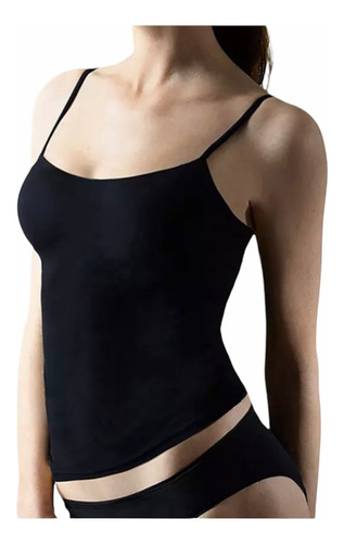  Pack 2 Polera Pabilo Mujer Negras, Top De Mujer Sin Mangas