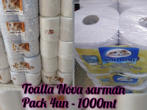 Toalla Nova Industrial 250mt X 4 Rollos 1km Pack 