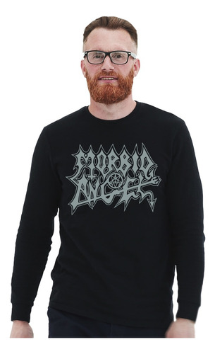Polera Ml Morbid Angel Logo Gris Metal Impresión Directa