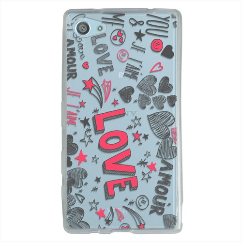 Funda Sony Xperia Antigolpes Corazones Love