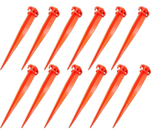 16  12 Pcs Tent Clavijs Garden Stakes Estacas De Carpa De Pl