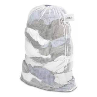 Mesh Laundry Bag W/id Tag White