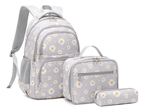 Conjunto De 3 Piezas Mochila Daisy Repelente Al Agua A [u]