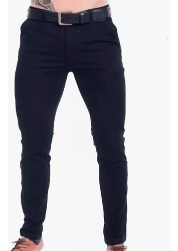 Pantalon Corte Chino Gabardina Chupin Hombre Varios Colores