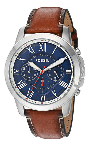 Reloj Cronógrafo Fossil Grant Quartz De Acero Inoxidable