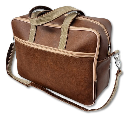 Pasta Executiva Bolsa Ombro Executiva Notebook Maleta Social Cor Marrom Desenho Do Tecido Lisa