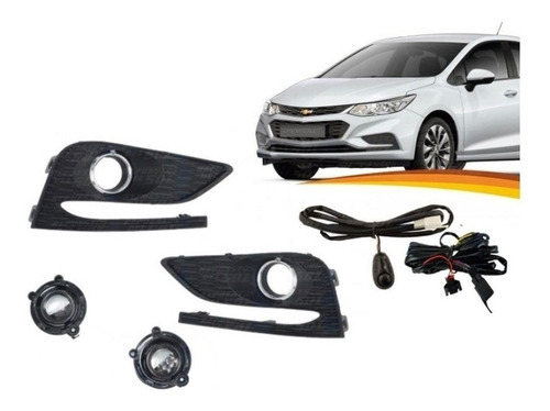 Kit Neblineros Chevrolet Cruze 2018 2020 Aro Cromado