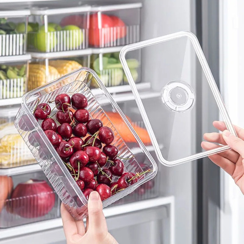 Organizador Refrigerador Transparente Contenedor Alimentos