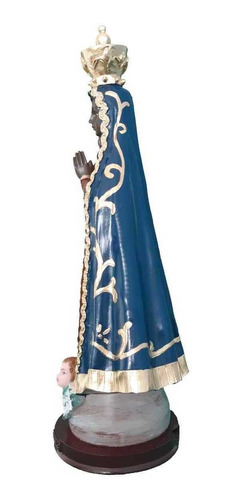 Imagem 2 de 4 de Nossa Senhora Aparecida Imagem Tradicional Em Resina 30 Cm