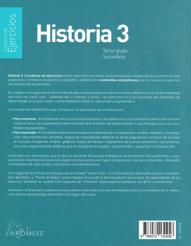 Historia 3 Cuaderno De Ejercicios Tercer Grado Larousse