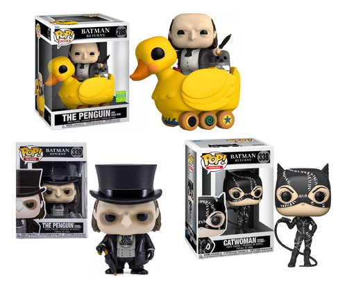 Funko Pop! Batman Returns Set 3 Pzs Catwoman Pinguin & Duck