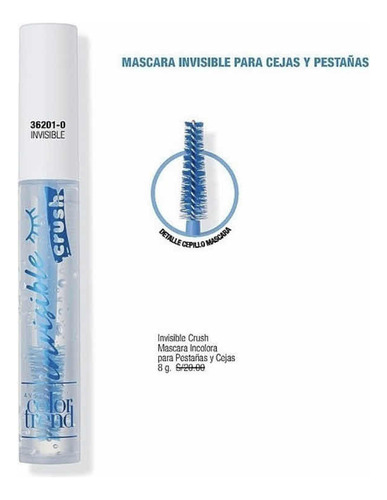 Máscara transparente incolor da Avon para - mL