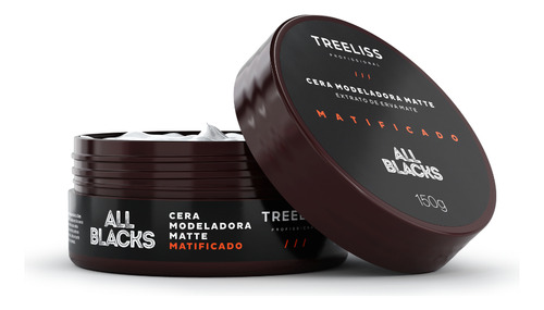 Cera Capilar All Black Treeliss Profissional - Matificado