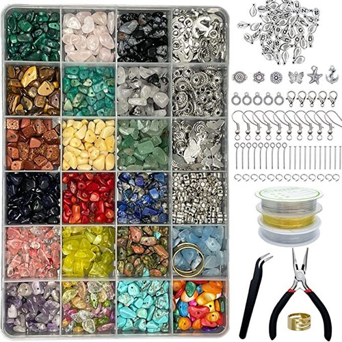 Kit De Fabricacion De Joyas 1587 Cuentas, Aros, Anillos