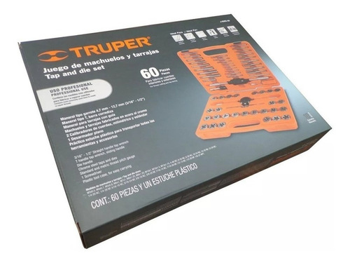 Juego Machos Y Terrajas Lusqtoff Truper 60 Pzs Maletin 11443