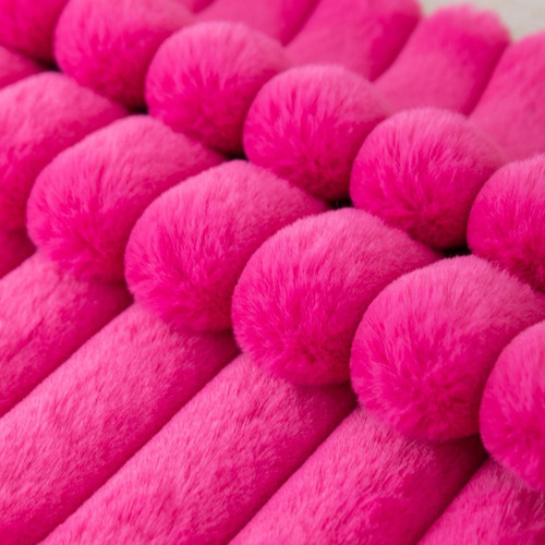 Juego De 2 Fundas De Almohada De Felpa De Piel Rosa Hot Pink