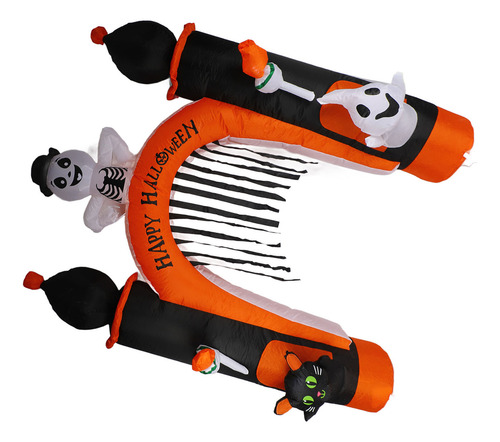 Arco Inflable Skull Ghost Led De 8 Pies Para Interiores Y Ex