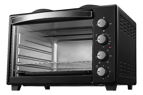 Horno De Mesa Electrico Smart Tek 55 Litros Con Anafe Eo-550 Color Negro