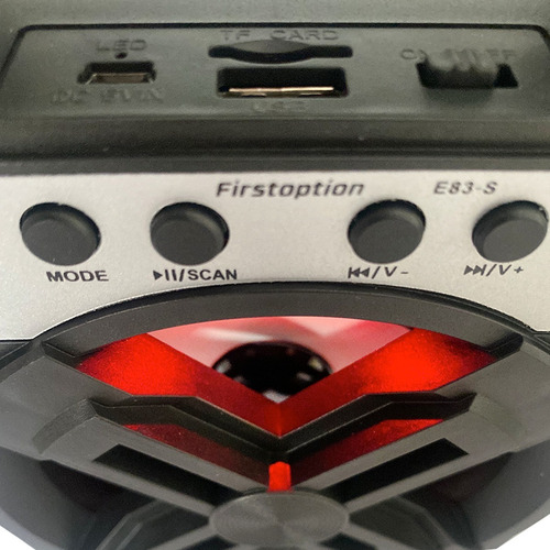 Imagem 5 de 8 de Caixa De Som Bluetooth Amplificada Portátil Mp3 Usb Sd E83s Cor Preto Voltagem 110v/220v
