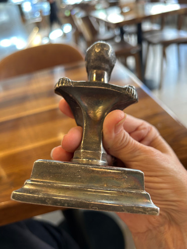 Bustos Escultura San Martín En Metal Blanco Macizo Plata (Usado)