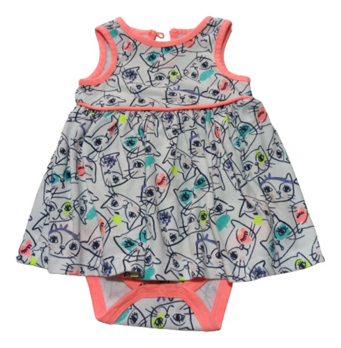 Vestido Body Para Bebe Niña Talla 6-9 Meses Cat & Jack 