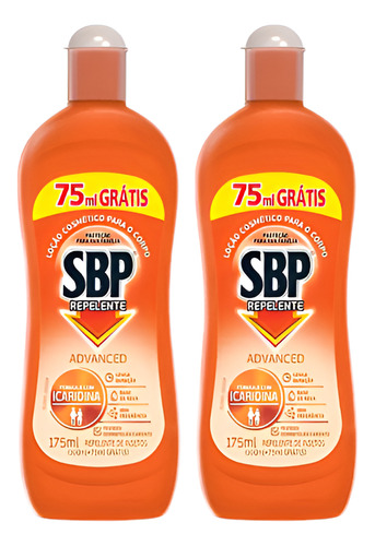 Repelente Corporal Sbp Advanced 175ml - Icaridina - Kit C/02