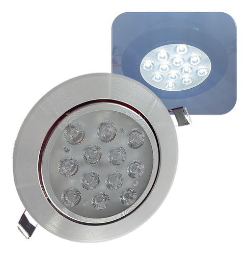 1 Pza Lampara Led Dirigible 12w Spot Empotrable Plafon Casa 