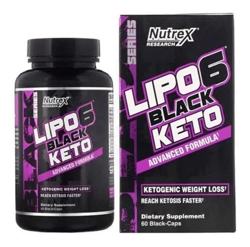 Nutrex Reductor De Grasa Termogenico Black Keto 60cp Entrena Sabor Neutro