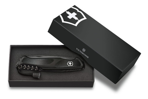 Imagen 5 de 6 de Navaja Ranger Grip 55 Onyx Negro 12 Funciones Victorinox