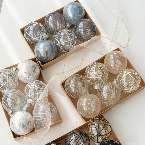 6x Bolas De Navidad Adornos Decoración De Árbol De Navidad
