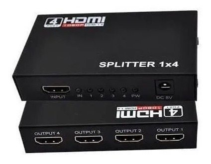 Imagen 2 de 3 de Hdmi Splitter 1x4 Puertos Amplificador De Video 4k Tv 3d