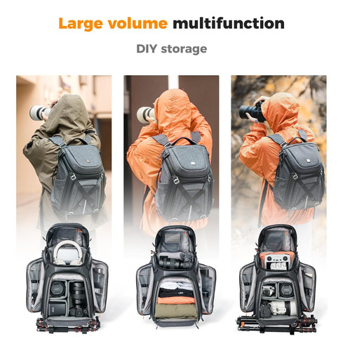 Mochila Para Cámara K&f Concept, Bolsa Impermeable Para Con