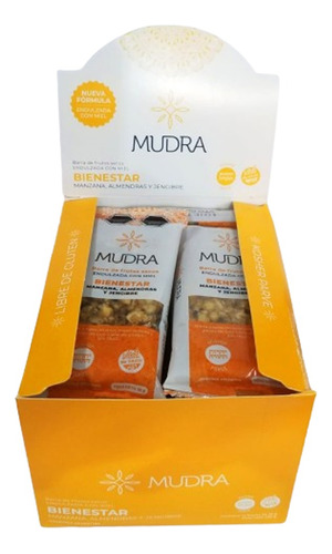 X Caja Barras De Fruto Seco Mudra Bienestar Kosher Sin Tacc