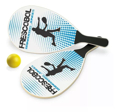 Brinquedo Par De Raquetes De Tênis Com Bolinha Em Plástico Jogo Infantil