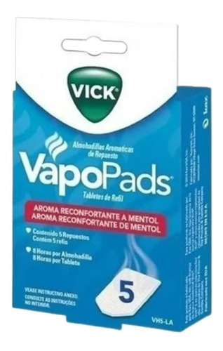 Vick Vapopads Vaporizador Repuestos Aroma A Mentol 5 Unids