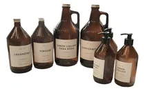 Comprar Set Growlers Botellon Ambar Dispenser Completo Tienda Mama