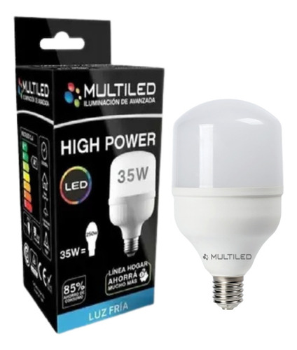 Lampara Led Galponera 35w X 5 Uni. Luz Fria High Power E27 Blanco Frío