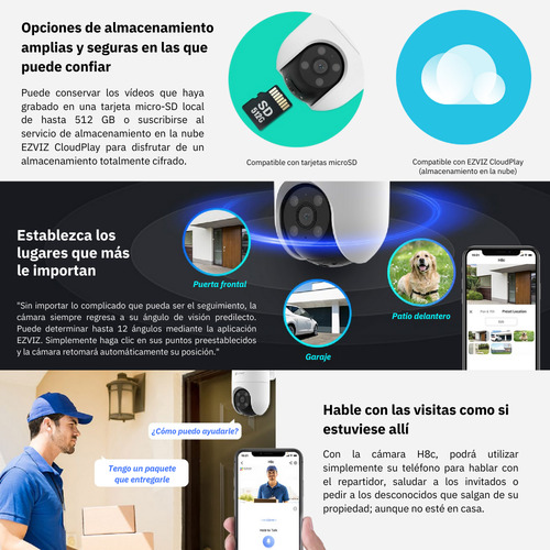 Cámara De Seguridad Para Exteriores H8c Pro 3k 5mp - Ezviz