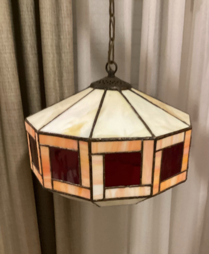 Antigua Lampara De Techo Vitraux 70 Piezas 32 Cm Diam Multicolor (Usado)