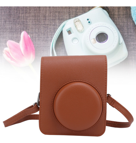 Capa De Câmera De Couro Pu Para Bolsa Instax Mini 40 Ajustáv